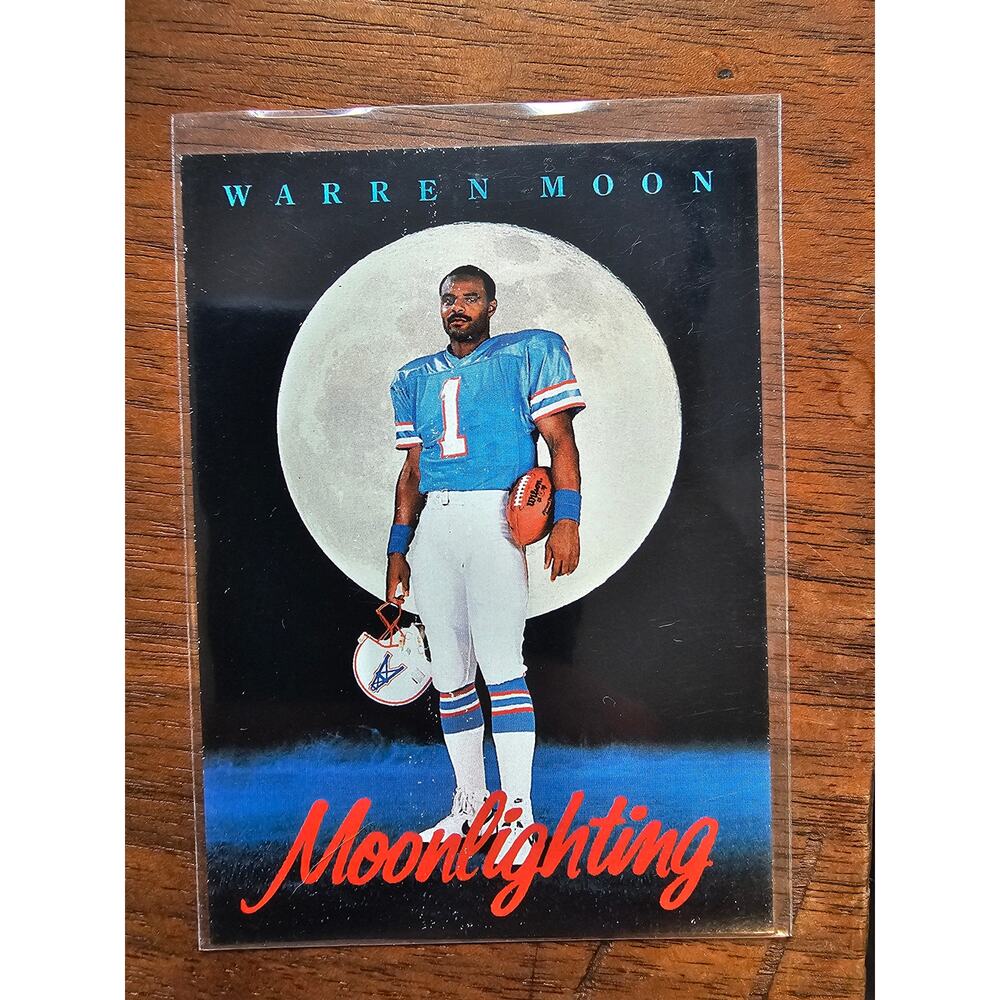 Warren Moon 1992 Skybox Primetime #211 - Moonlighting - NFL - Fresh Pull